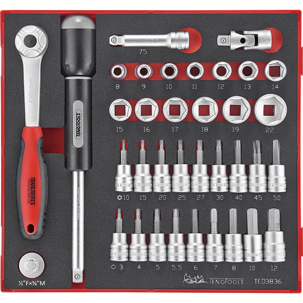 36 Piece 3/8" Drive Socket Set